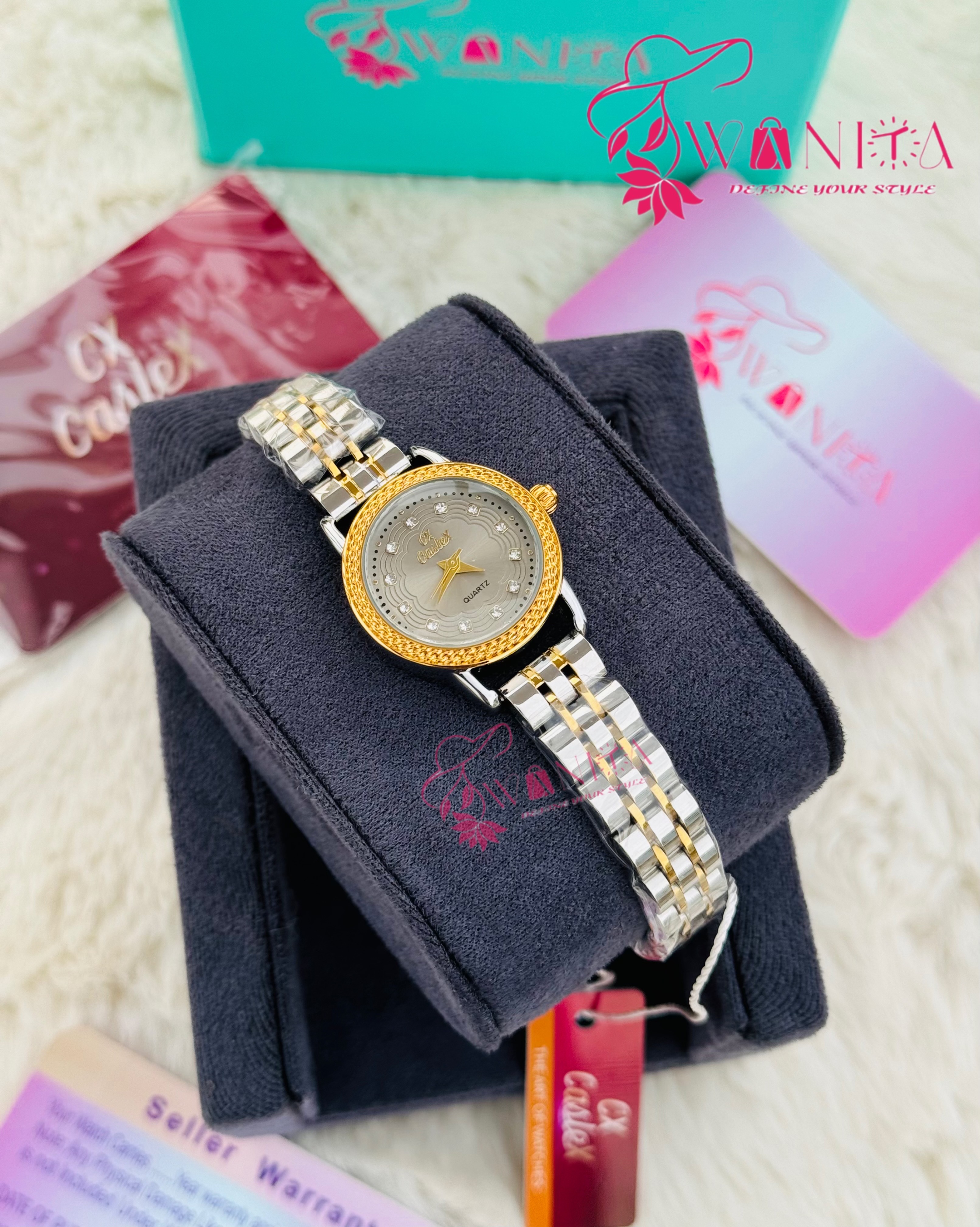 Caslex Ladies Cloud Shade Dial Watch