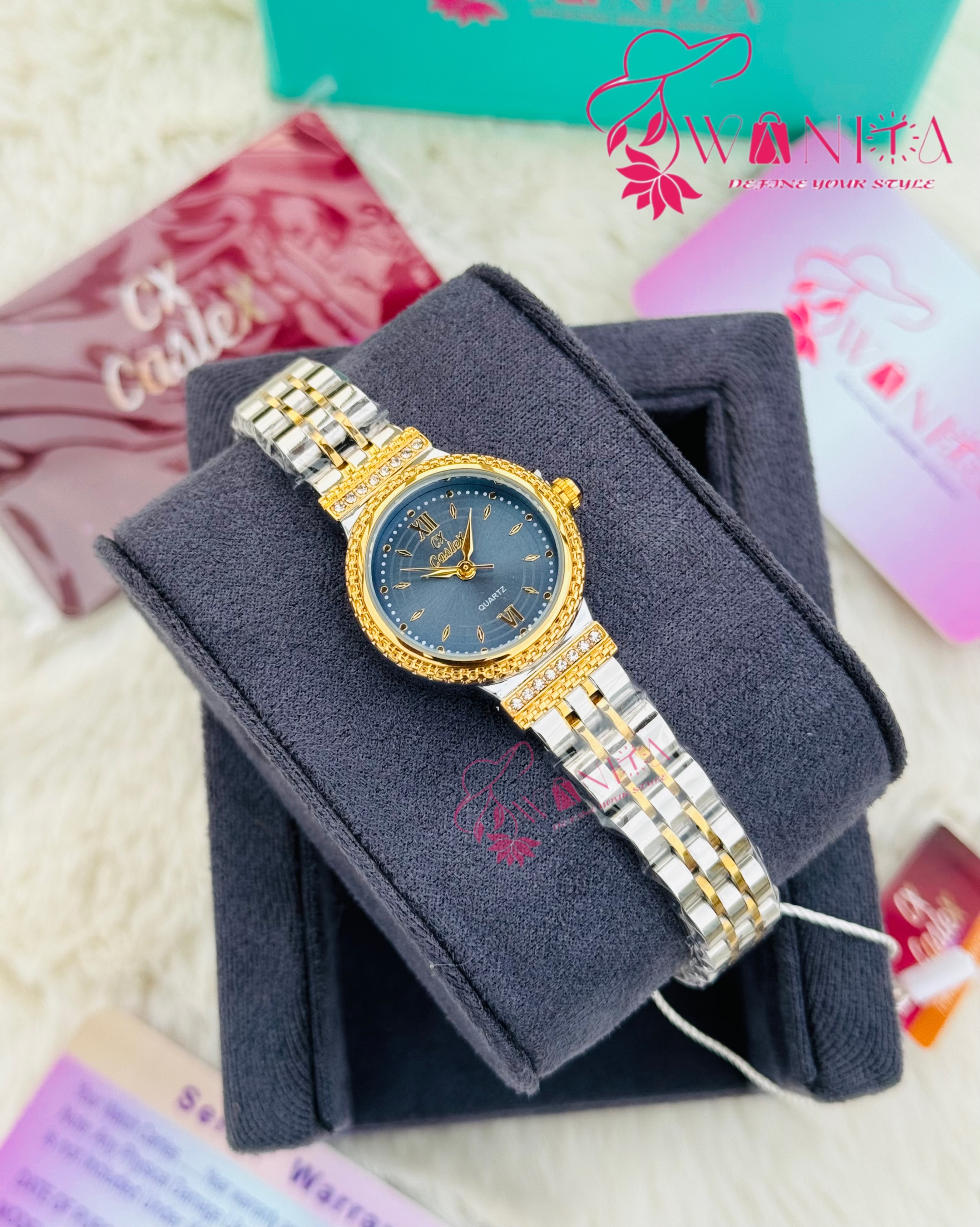 Caslex Ladies Sea Blue Dial Watch