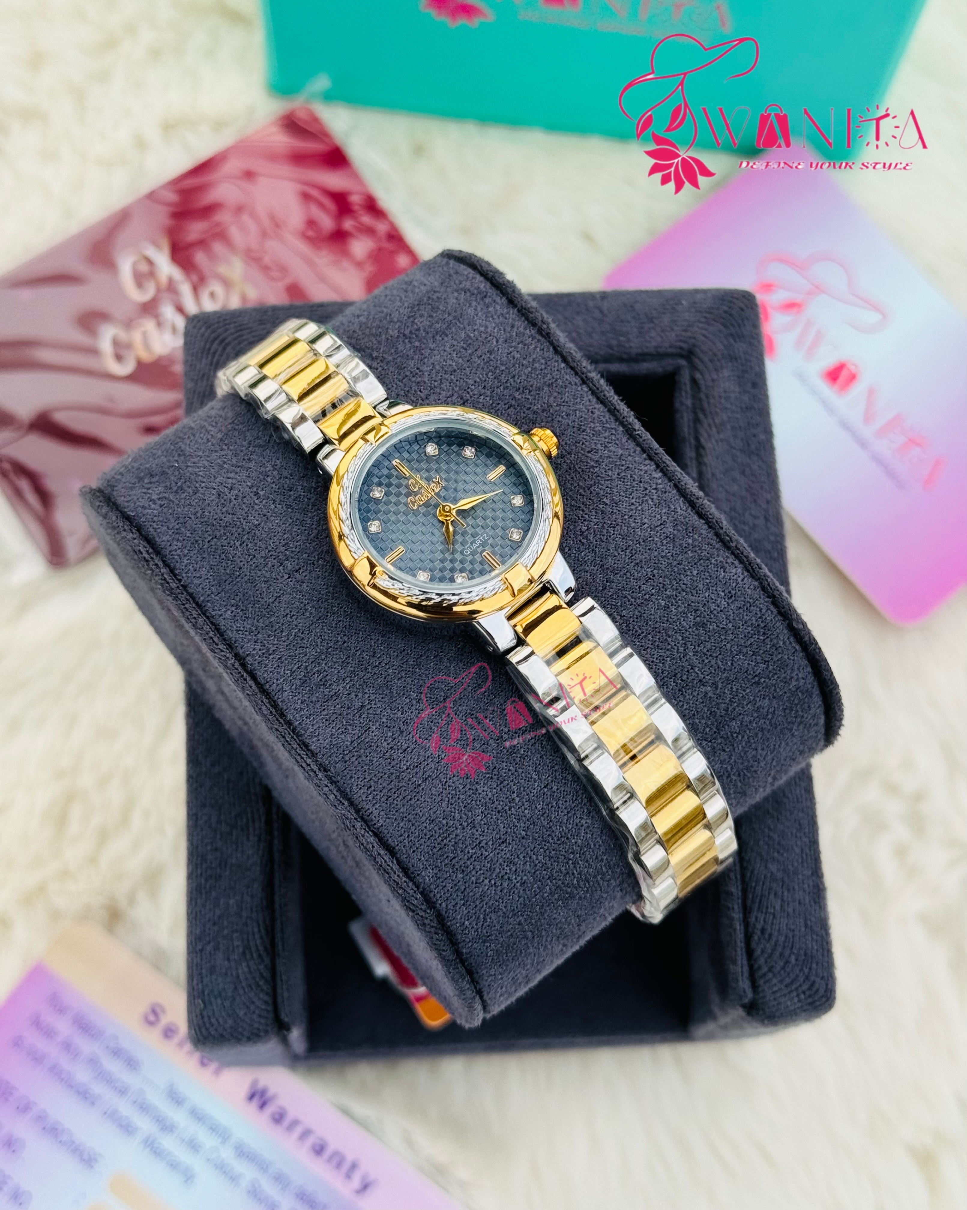 Caslex Ladies Sea Blue Dial Watch