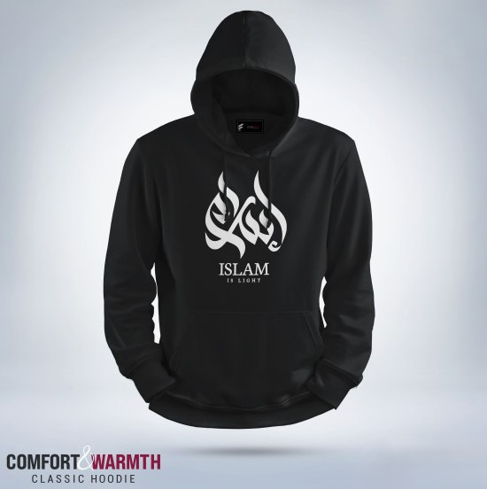 Islam is light Islamic Hoodie (Black)_img_0