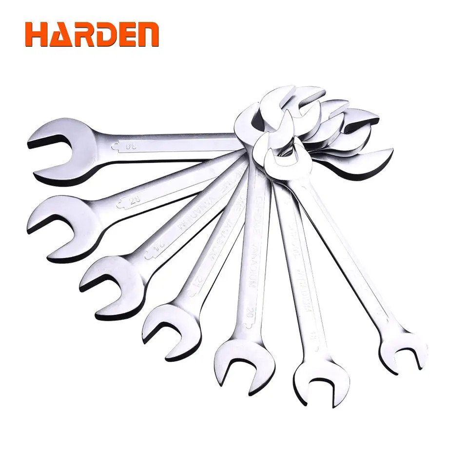 HARDEN Double Open End Spanner Wrench Dulley Spanner; ( 6x7 | 8x9 | 10x11 | 12x13 | 14x15 | 16x17 | 18x19 | 20x22 | 21x23 | 24x27 | 25x28| 30x32mm ) 541206 to 541230_img_1