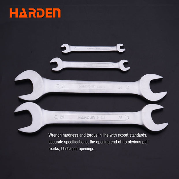 HARDEN Double Open End Spanner Wrench Dulley Spanner; ( 6x7 | 8x9 | 10x11 | 12x13 | 14x15 | 16x17 | 18x19 | 20x22 | 21x23 | 24x27 | 25x28| 30x32mm ) 541206 to 541230_img_3