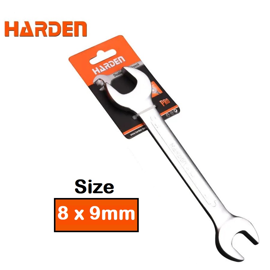HARDEN Double Open End Spanner Wrench Dulley Spanner; ( 6x7 | 8x9 | 10x11 | 12x13 | 14x15 | 16x17 | 18x19 | 20x22 | 21x23 | 24x27 | 25x28| 30x32mm ) 541206 to 541230_img_8