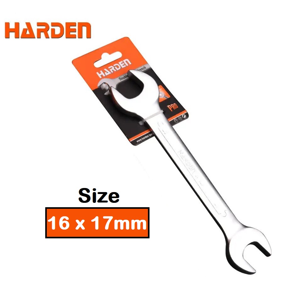 HARDEN Double Open End Spanner Wrench Dulley Spanner; ( 6x7 | 8x9 | 10x11 | 12x13 | 14x15 | 16x17 | 18x19 | 20x22 | 21x23 | 24x27 | 25x28| 30x32mm ) 541206 to 541230_img_14