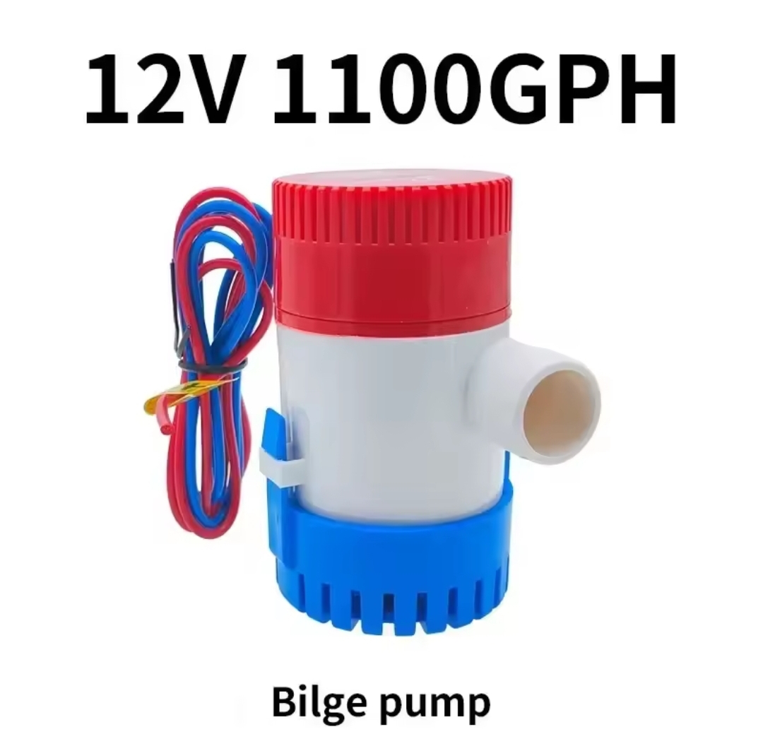 12V 1100GPH Submersible Bilge Water Pump | Marine Drain Kit for Boats, Seaplanes & RVs