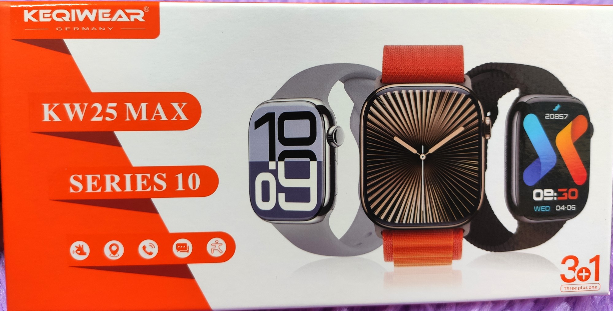 KW25 MAX Smart Watch – 2.02″ HD AMOLED Display, Bluetooth Calling & 3 Straps | Best Value in Bangladesh_img_1