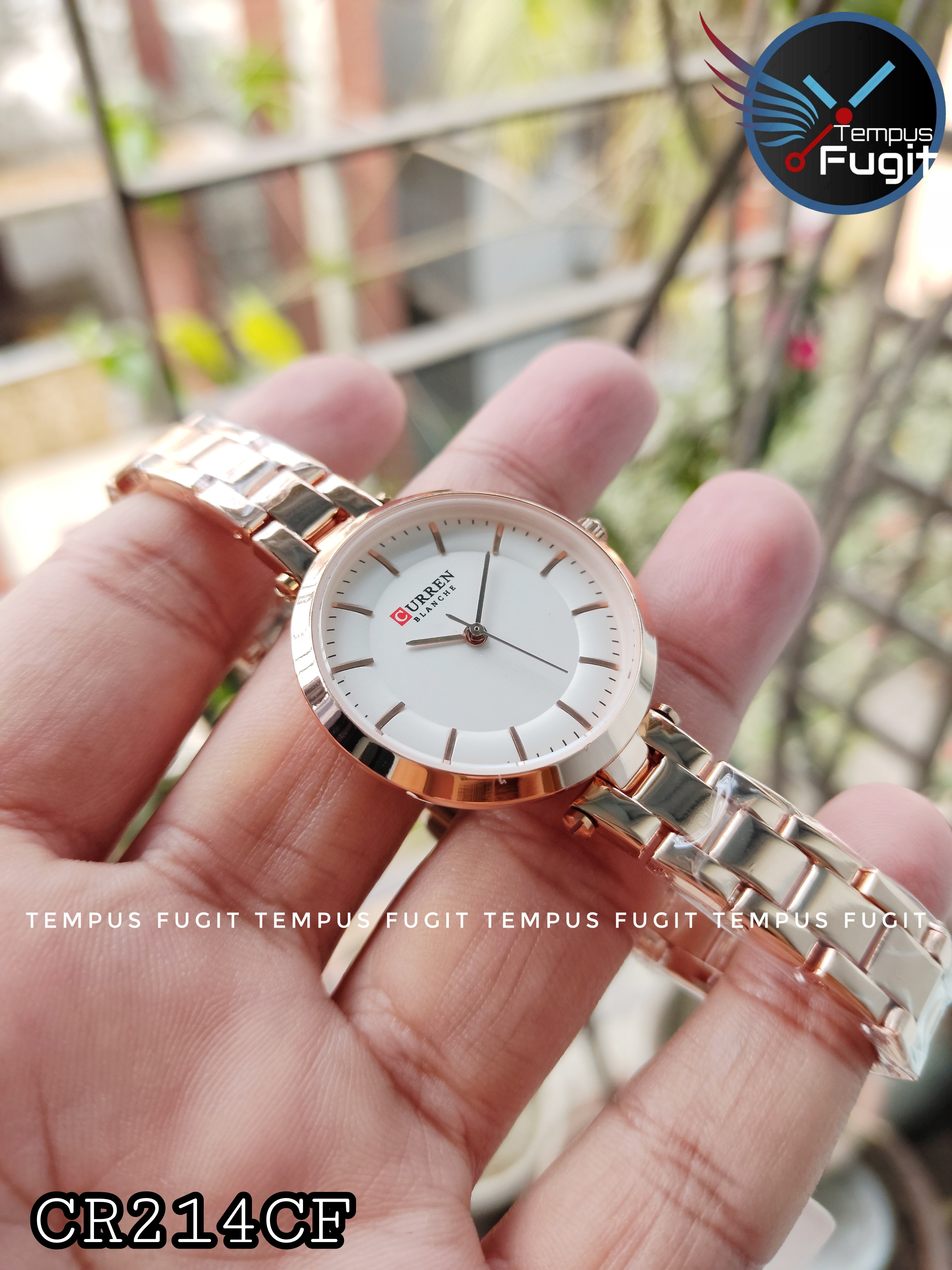 Curren 9054 Ladies Chain Watch- White Dial- Rose Golden Bezel- Rose Golden Chain- TF Code CR214CF_img_5