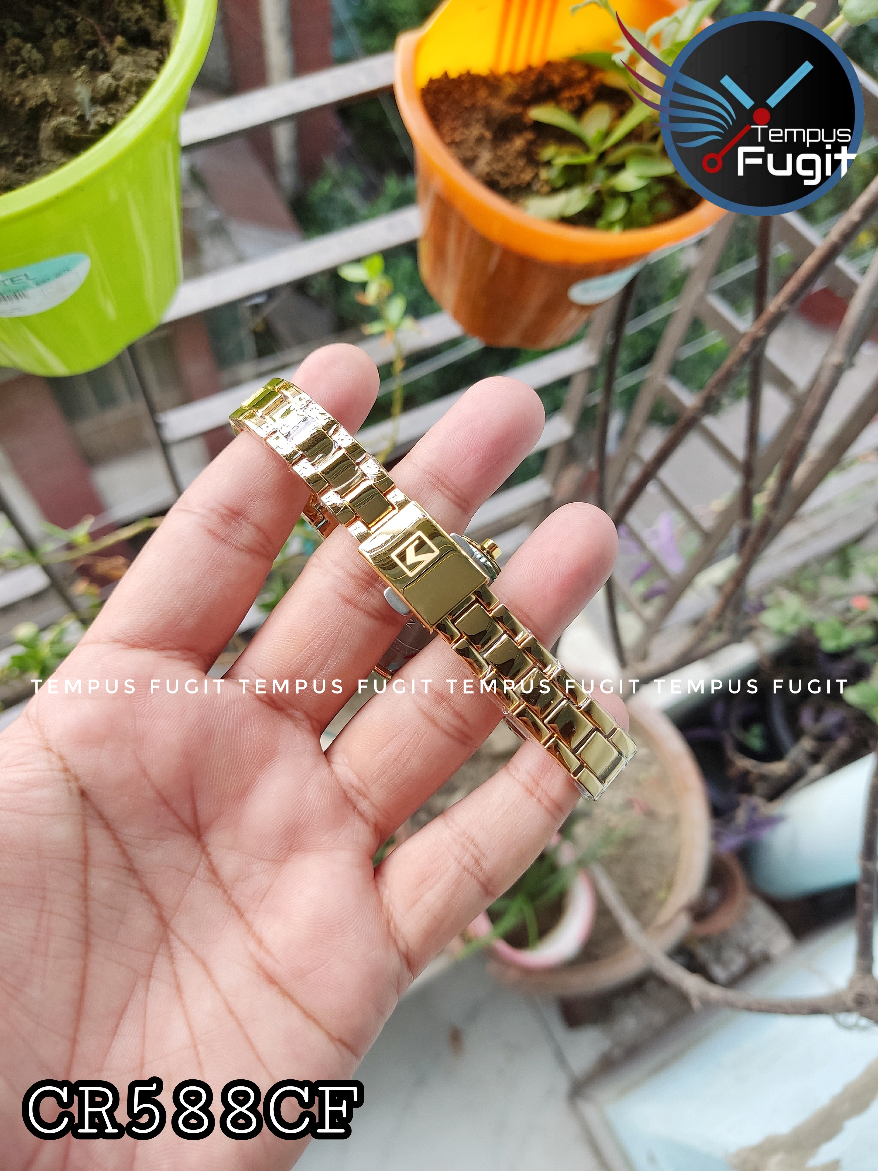 Curren 9015 Ladies Chain Watch- Golden Dial- Golden Bezel- Golden Chain- TF Code CR588CF_img_8