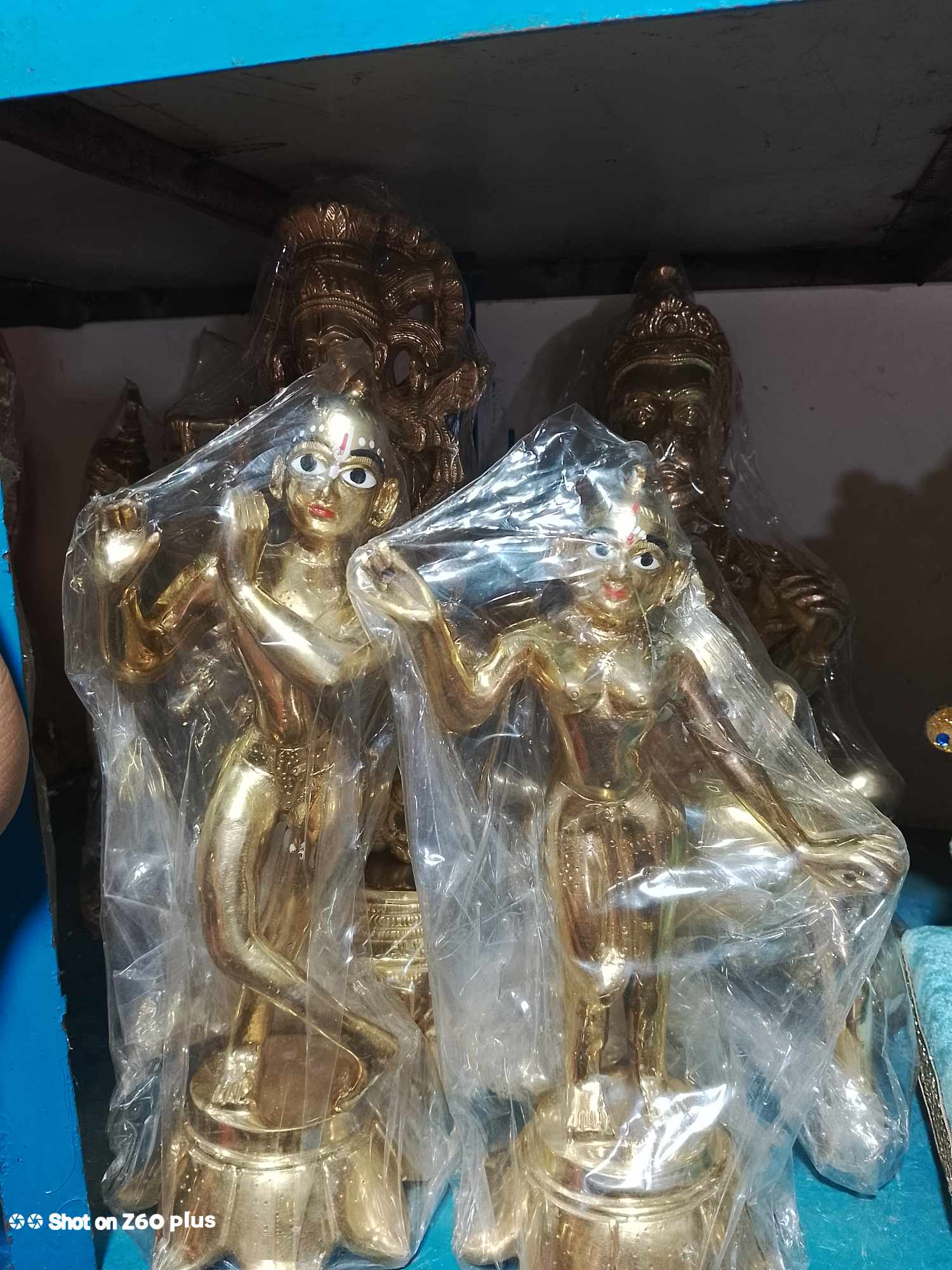 পিতলের রাধা কৃষ্ণ ১ ফুট - Image 1