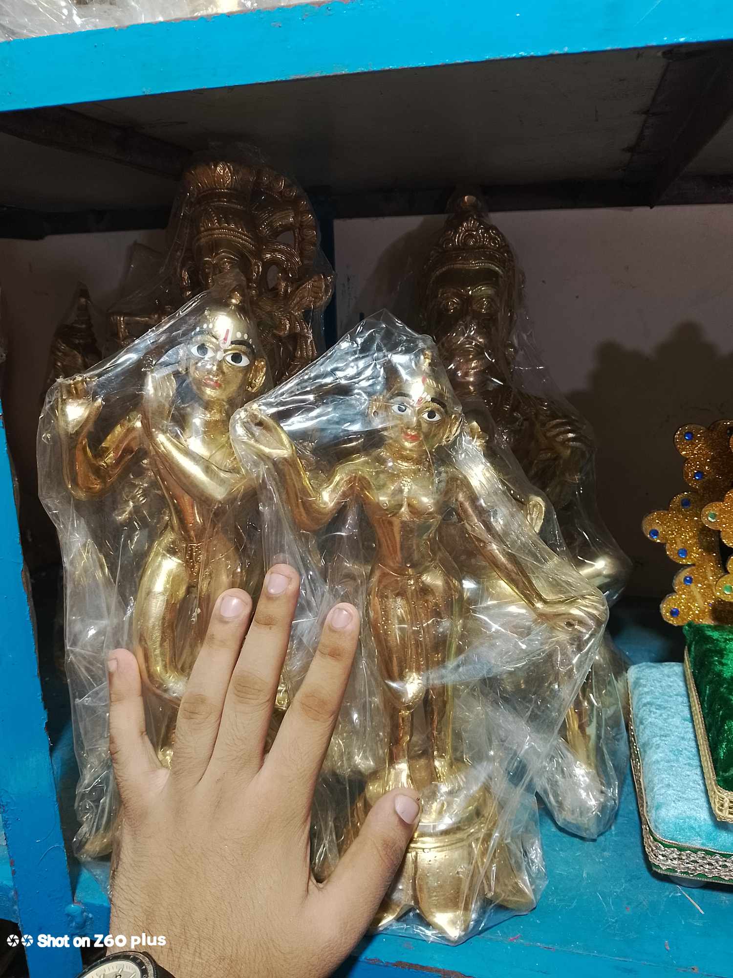 পিতলের রাধা কৃষ্ণ ১ ফুট - Image 2