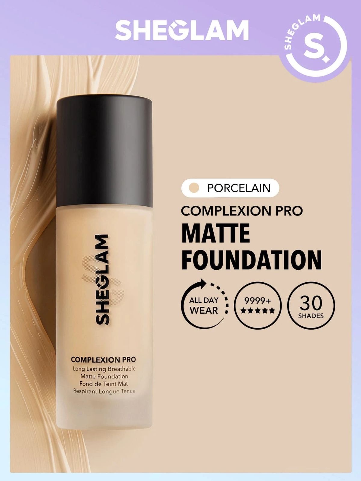 SheGlam Complexion Pro Long-Lasting Breathable Matte Foundation