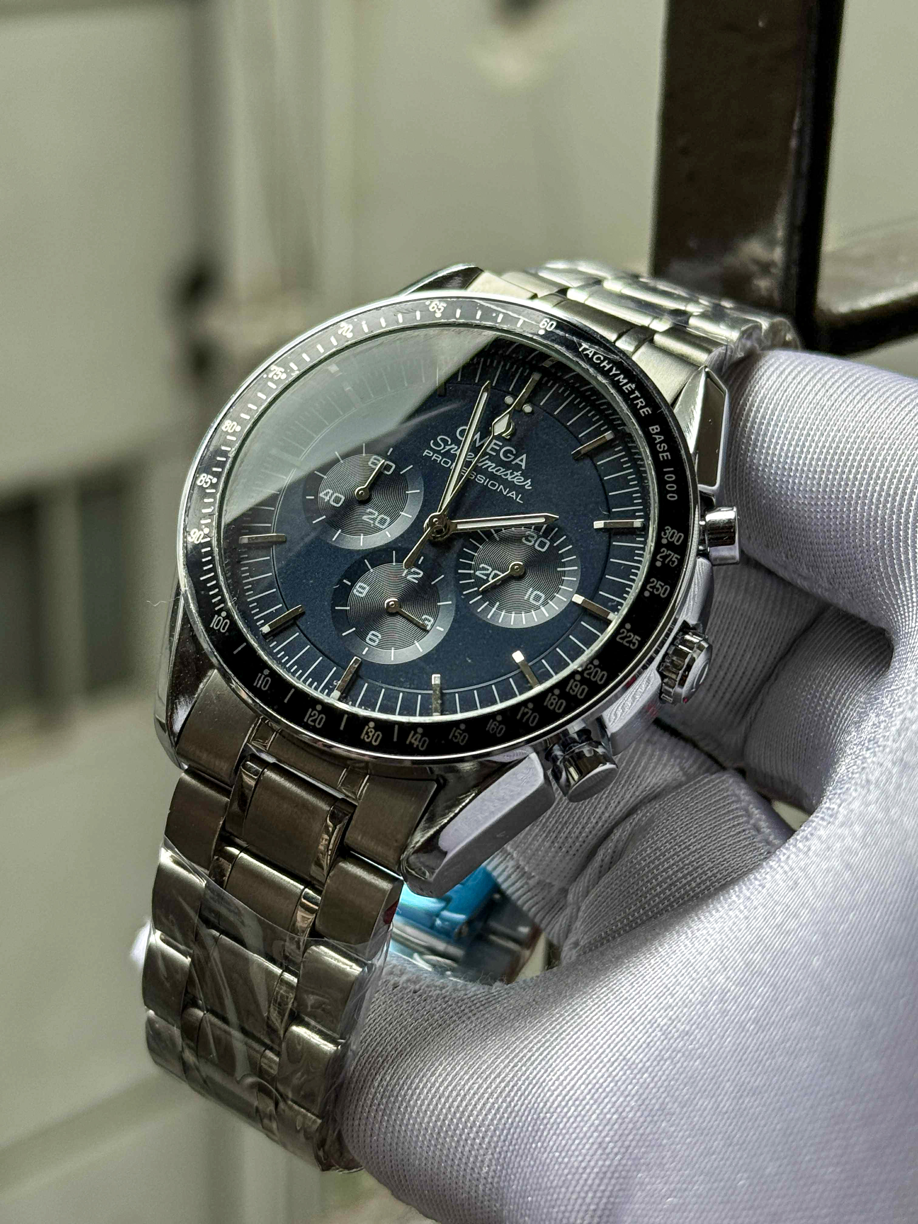 Omega MoonWatch Silver Chain Blue Dial