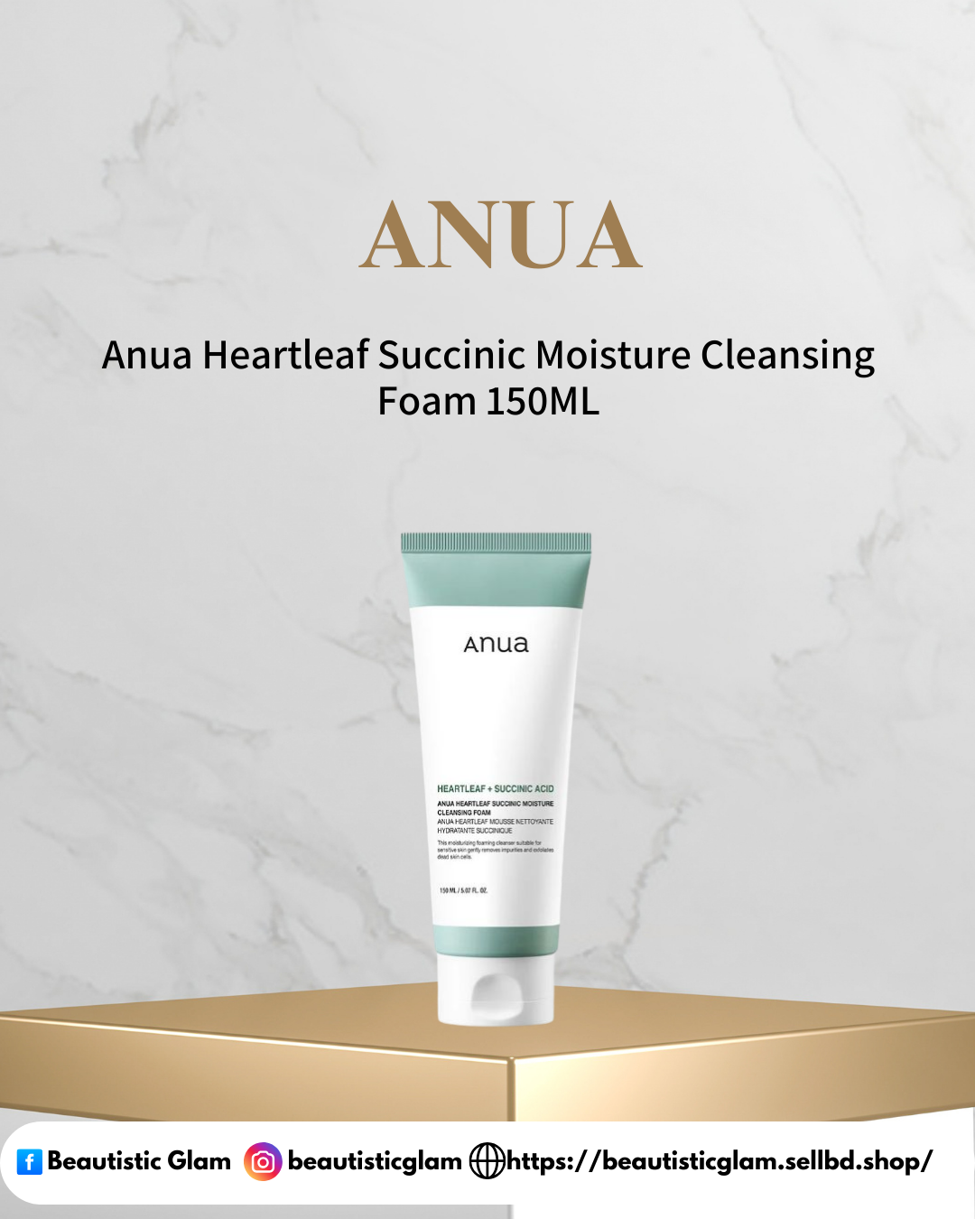 Anua Heartleaf Succinic Moisture Cleansing Foam