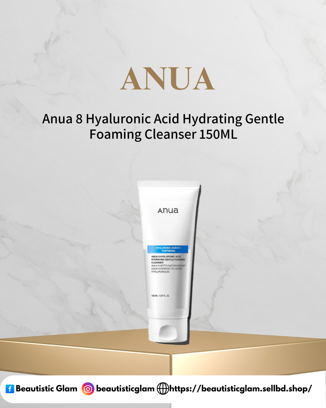 Anua 8 Hyaluronic Acid Hydrating Gentle Foaming Cleanser 150ML