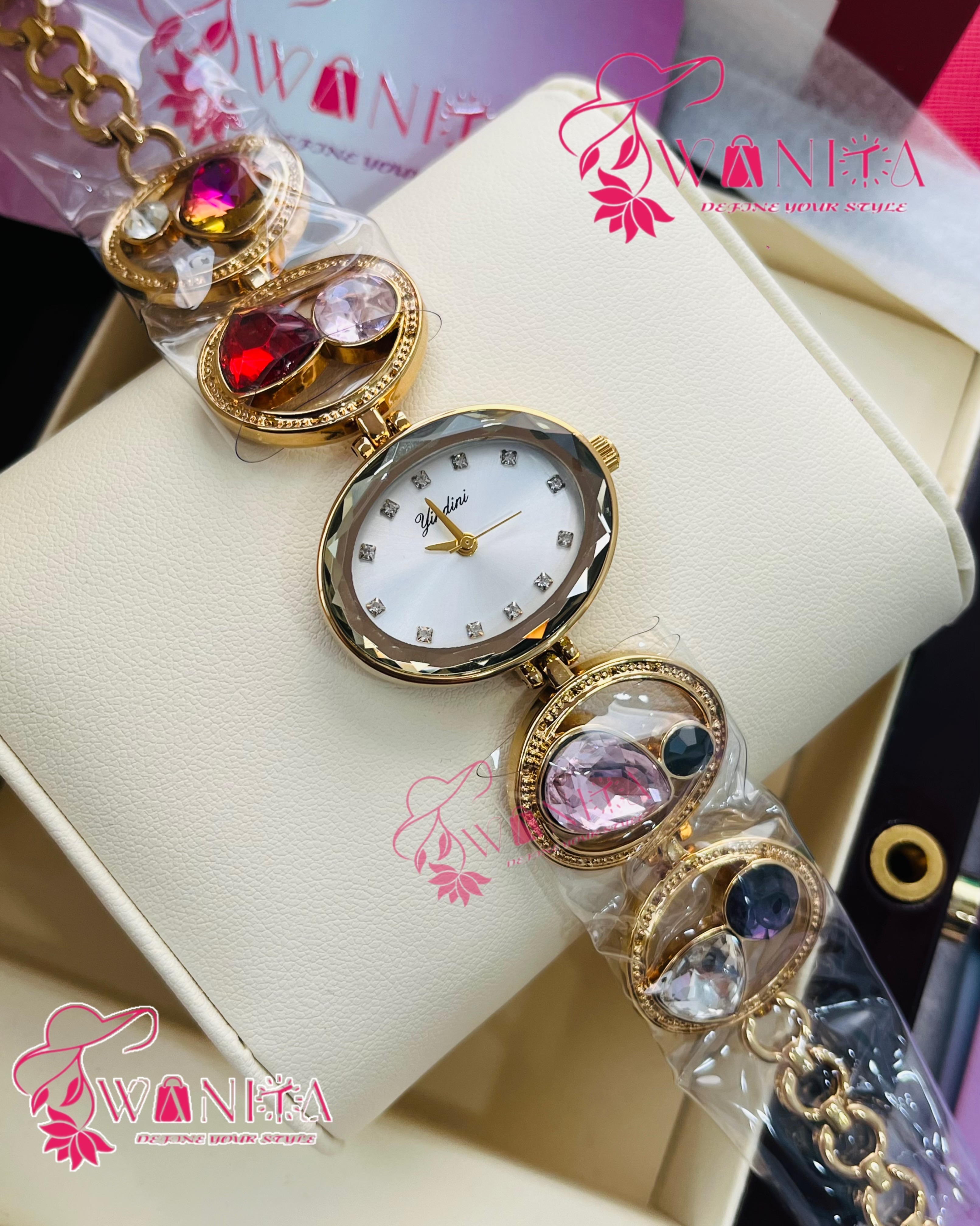 Ladies Original White-Golden Shade Watch