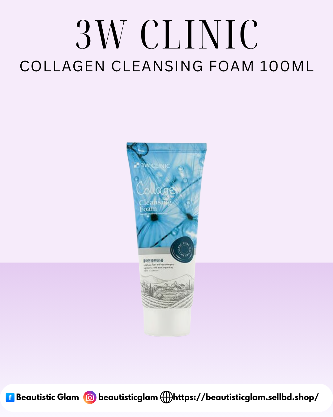 3W CLINIC Collagen Cleansing Foam 100ml
