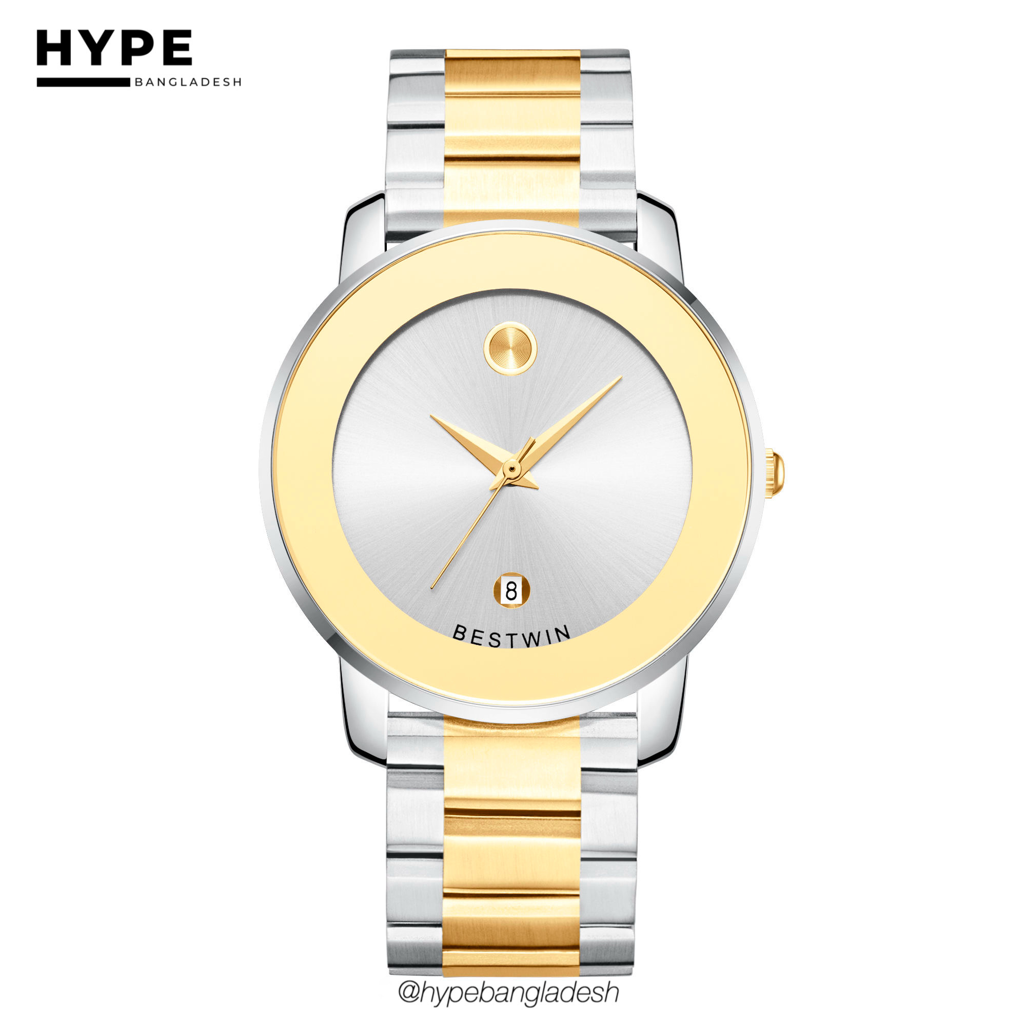 Bestwin BW163 Stainless Steel Watch (White Dial)_img_5