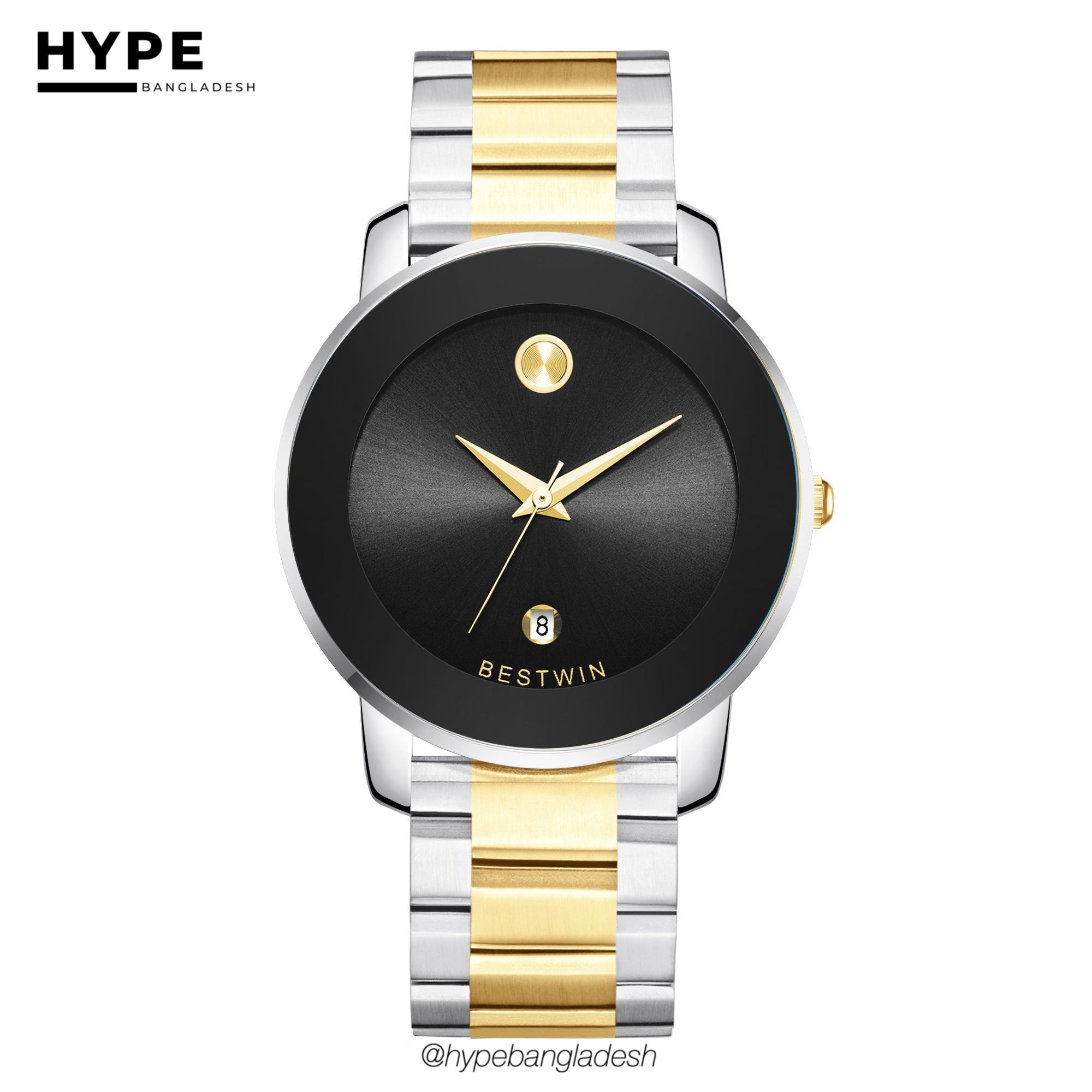 Bestwin BW163 Stainless Steel Watch (Black Dial)_img_6