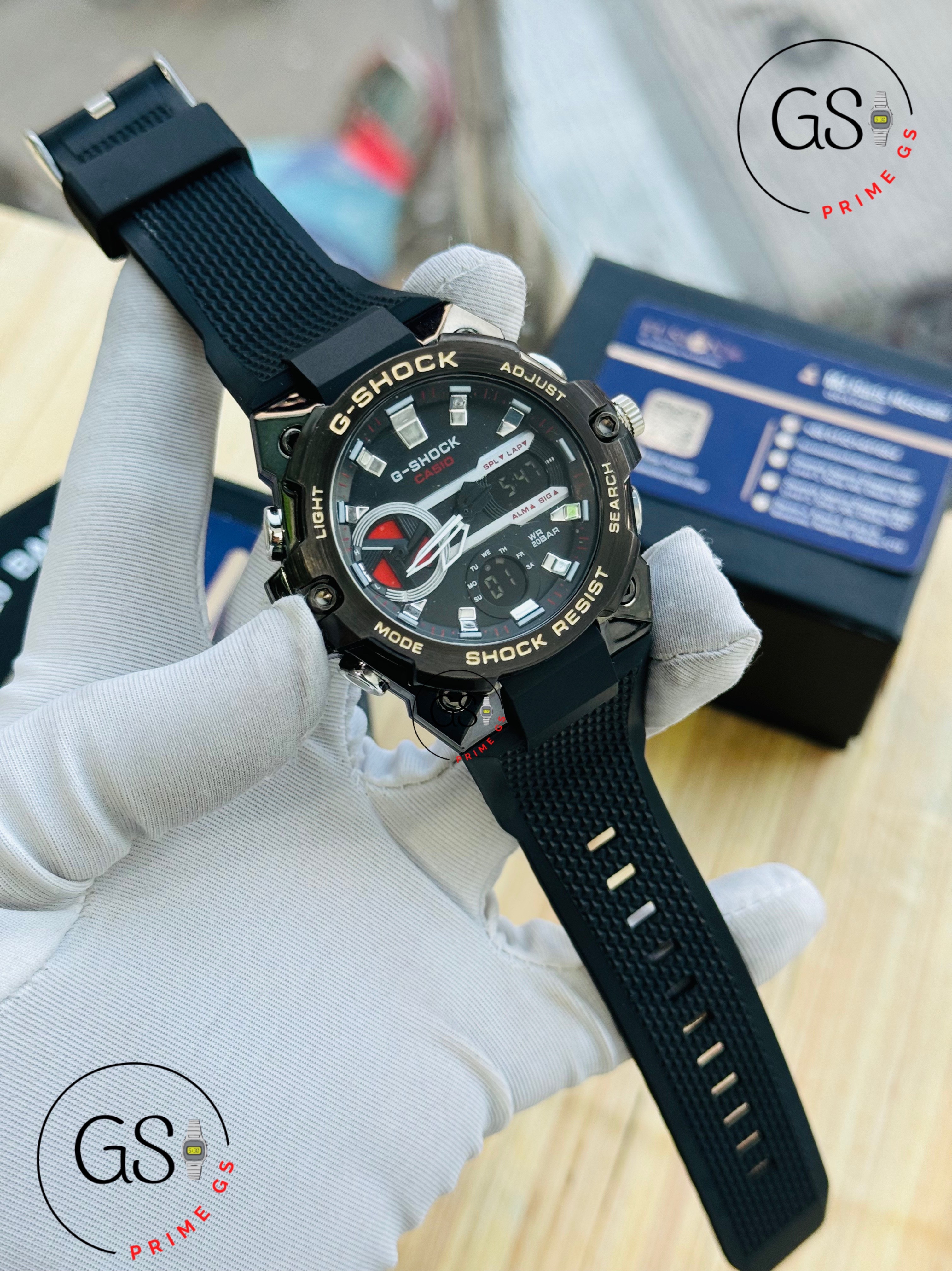 Gshock Metal BlacK 44mm Dual Timer AA grade Gshock Watch