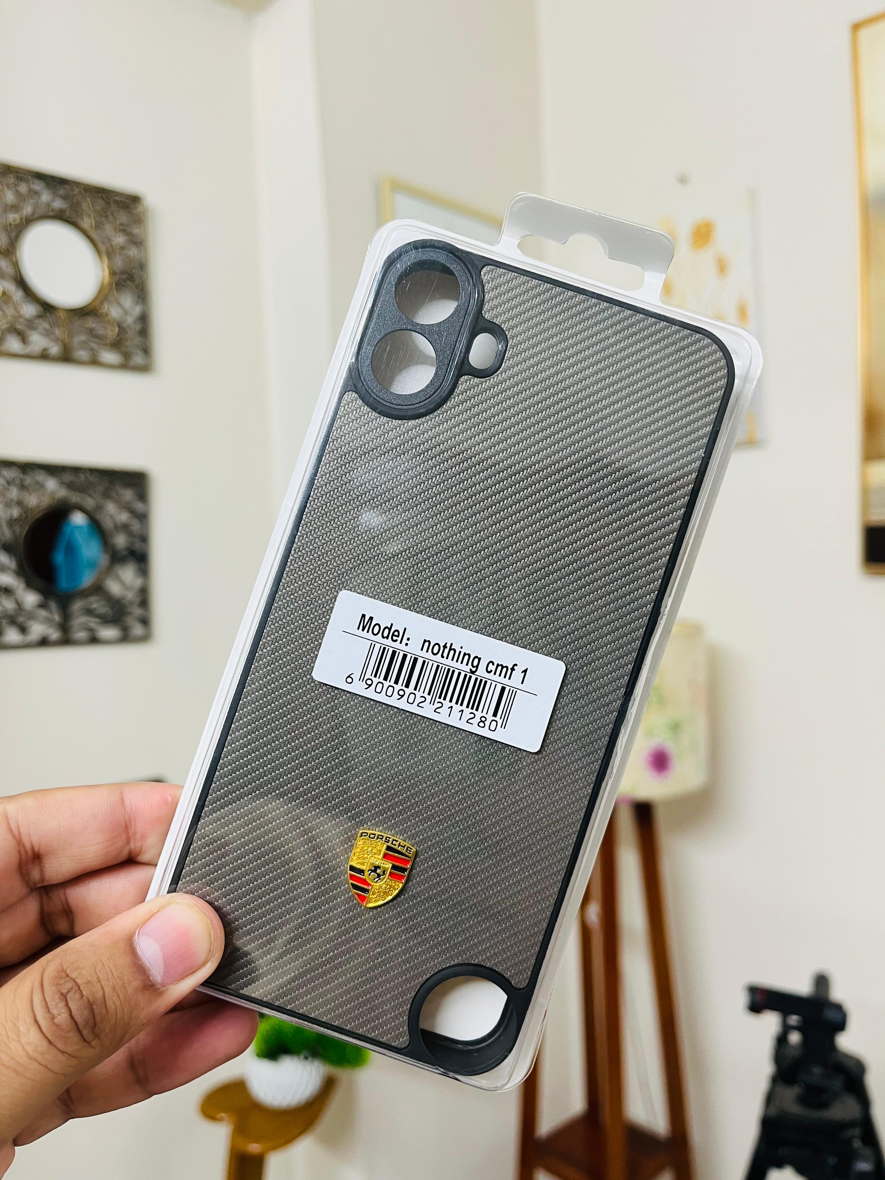 CMF Phone 1 Back Cover Carbon Fiber WIth Logo Design Premium Phone Back Cover