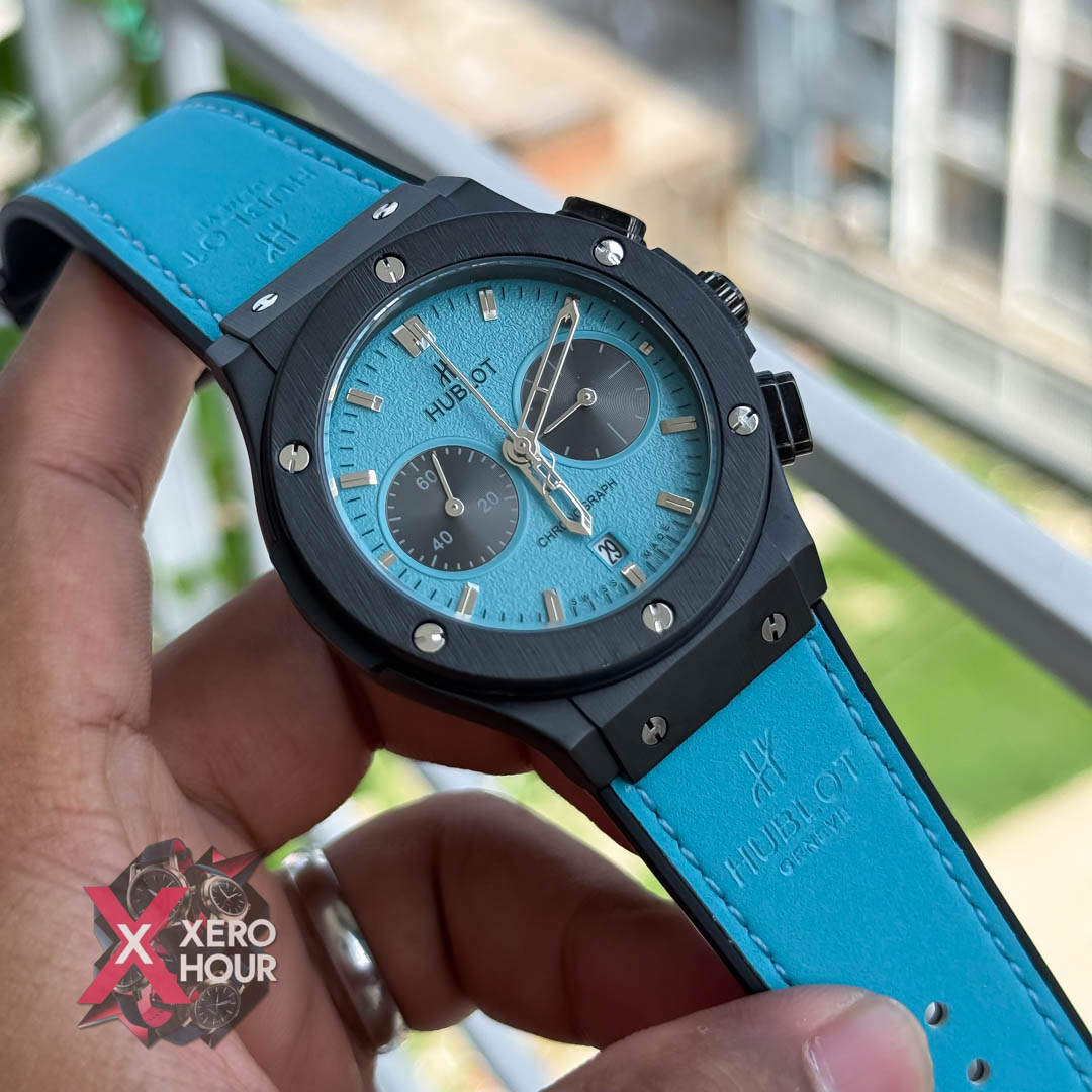 Hublot Classic Fusion Watches Chronograph | Velvet Blue belt Blue Dial