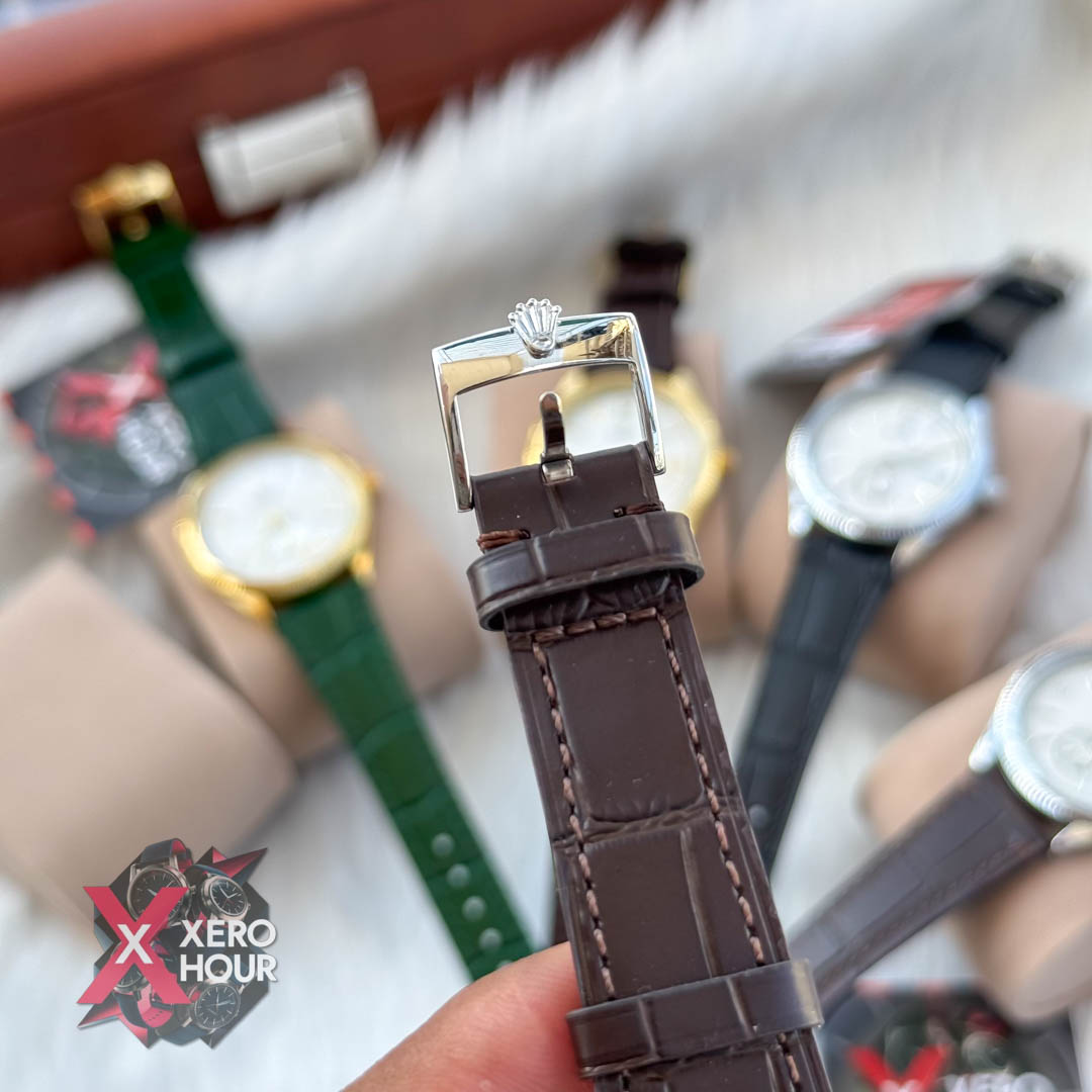 Rolex 1908 Classic Series Leather Belt | Brown Belt Tiffany Dial_img_3