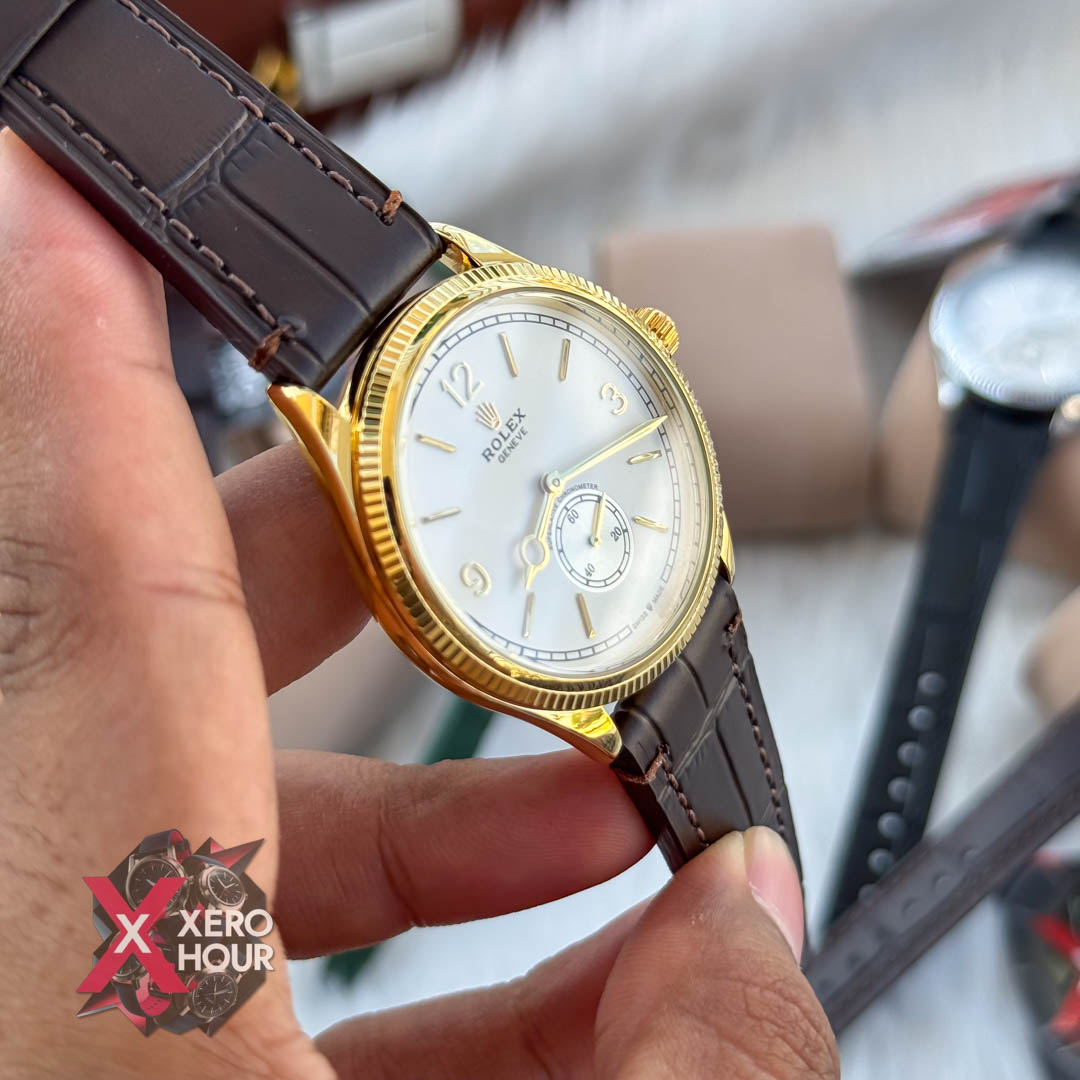 Rolex 1908 Classic style | Brown blet Gold white dial_img_1