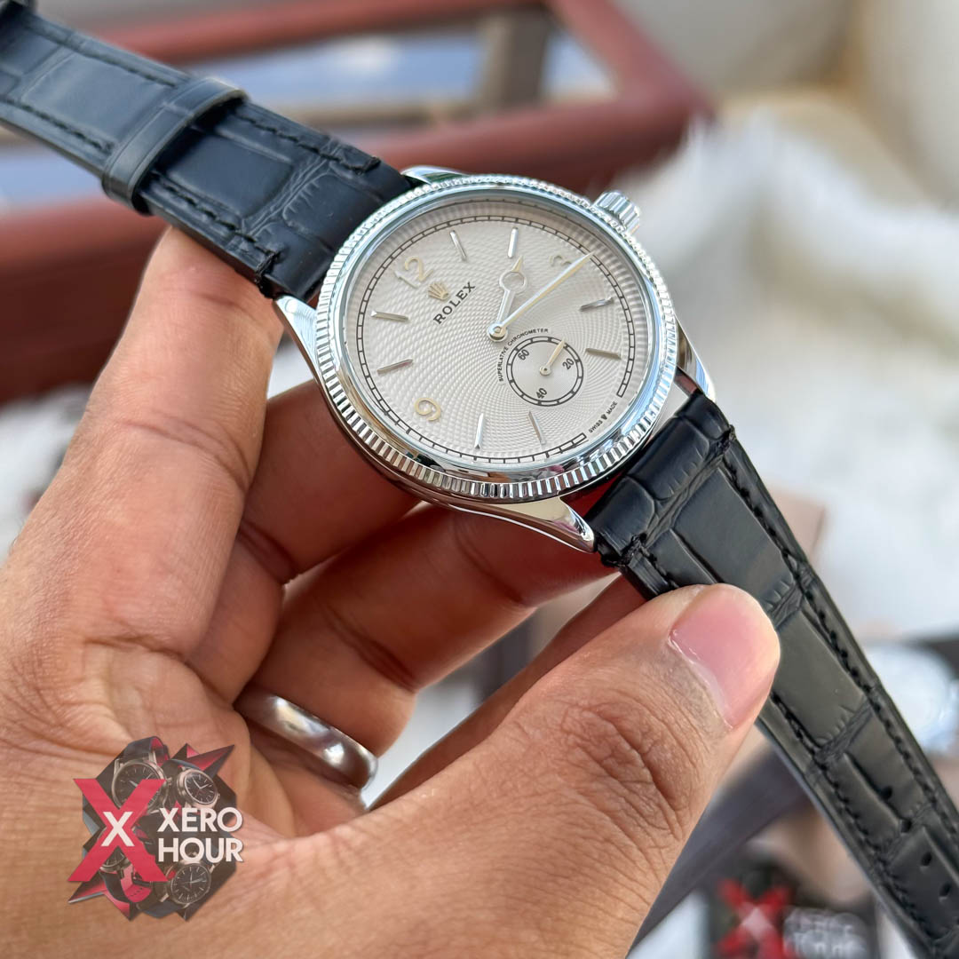 Rolex 1908 Classic series | Black belt silver white dial_img_1