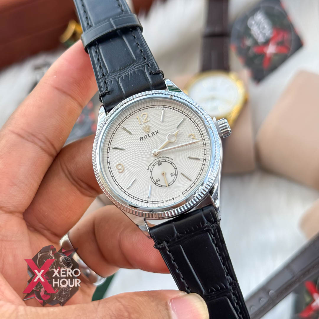 Rolex 1908 Classic series | Black belt silver white dial_img_4