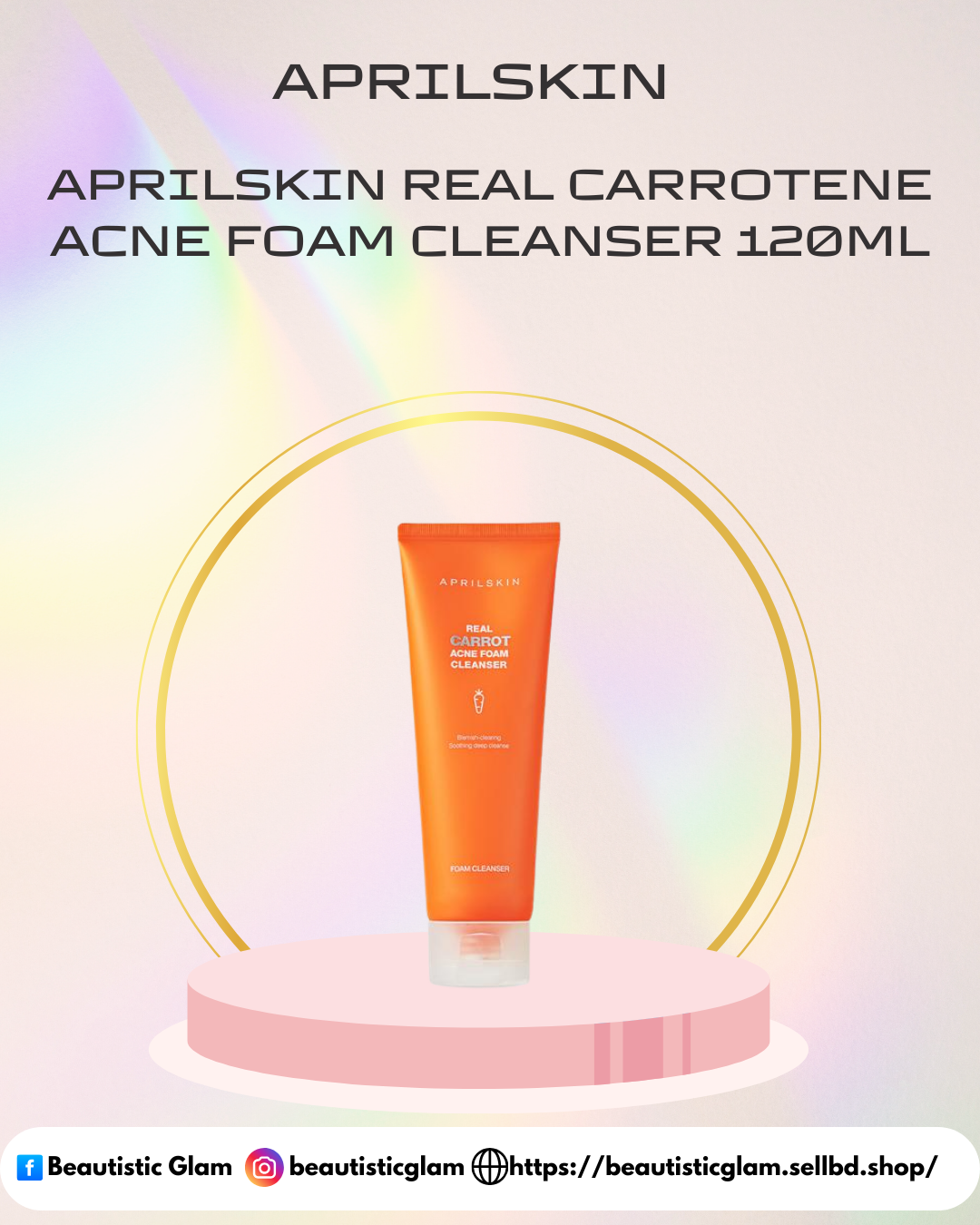 APRILSKIN Real Carrotene Acne Foam Cleanser 120ML