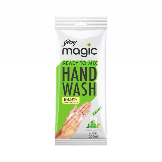 Godrej Magic Handwash Powder Refill Pack- 1 pcs ,  Lime Aloe Vera (Makes 200ml of Handwash)_img_1