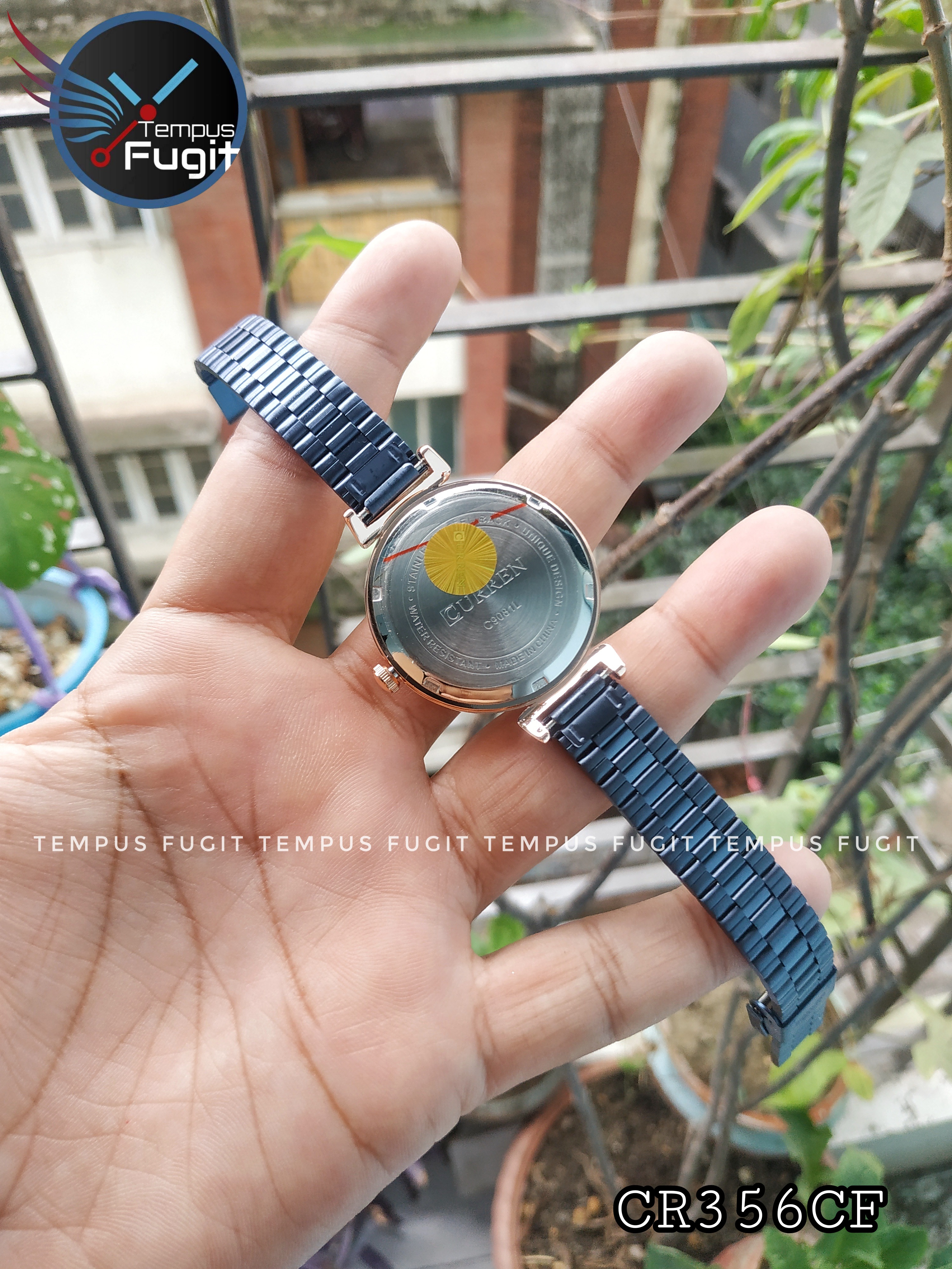 Curren 9081 Ladies Chain Watch- Blue Dial- Rose Golden Bezel- Blue Chain- TF Code CR356CF_img_7