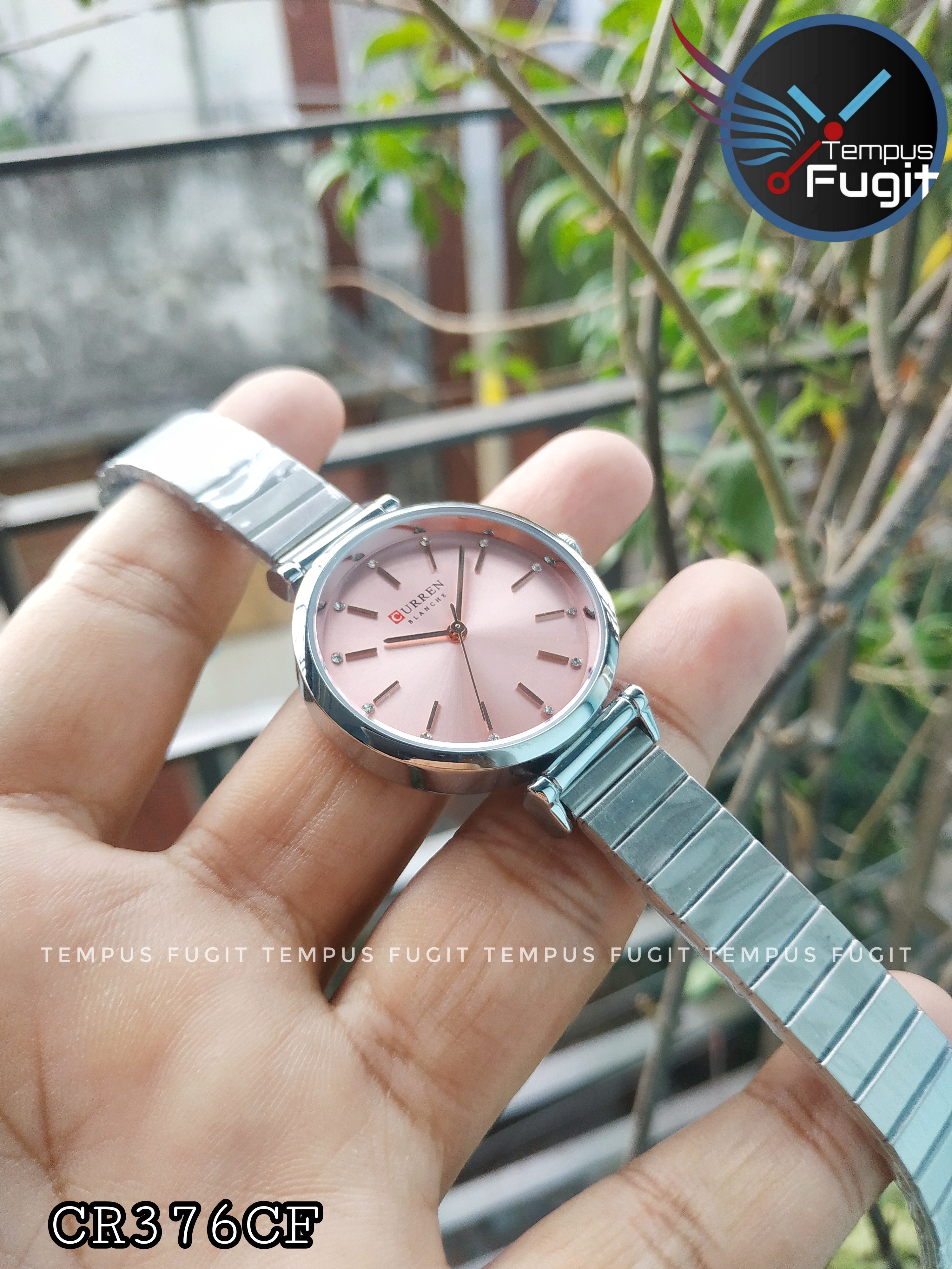 Curren 9081 Ladies Chain Watch- Pink Dial- Silver Bezel- Silver Chain- TF Code CR376CF_img_5