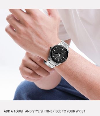 Naviforce 8029 Gents Chain Watch - Black Dial- Black Bezel- Silver Chain- TF Code NF812CM_img_11