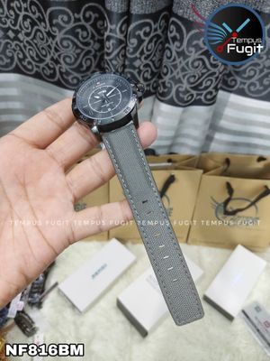 Naviforce 9204 Gents Belt Watch - Black Dial with Grey Markings- Black Bezel- Grey Nylon Belt- TF Code NF815BM_img_14