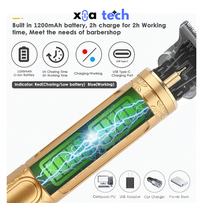 Vintage T9  Usb type c Professional Hair Trimmer for Men_img_4