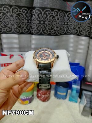 Naviforce 9166 Gents Chain Watch - Rose Golden+Black Dial- Rose Golden Bezel- Black Chain- TF Code NF790CM_img_14