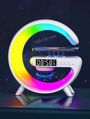 G63 Smart Clock with RGB Light, Bluetooth Speaker, and Wireless Charger_img_1