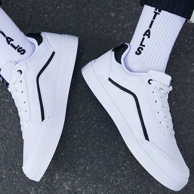 Blackline White Runner Sneakers.(ADS-48)_img_3