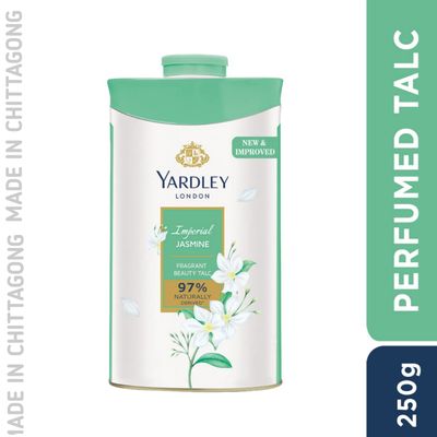 Yardley London Imperial Jasmine Perfumed Talc - 250g | Long-Lasting Fragrance for Smooth Skin_img_0