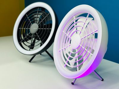 JISULIFE FA17 Rechargeable Fan with LED Light and Table Tripod- Black Color_img_0