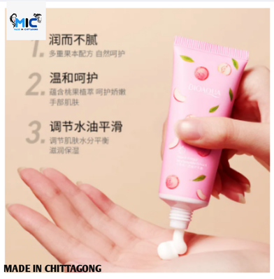 Bioaqua peach lactic acid bacteria hand cream essence hand cleaning moisturizing mild hydrating hand Cream- 100g_img_1