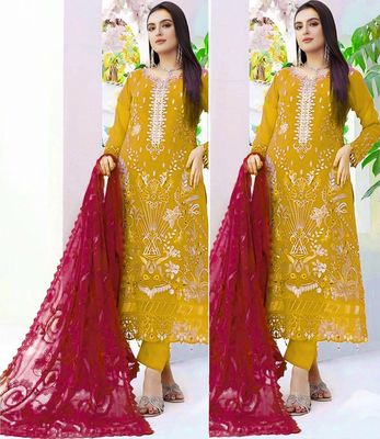 Semi –Embroidery & Sequence Work Party dress_img_2