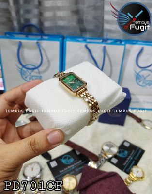 Poedagar 622 Ladies Chain Watch - Green Dial- Rose Golden Bezel- Rose Golden Chain- TF Code PD701CF_img_10