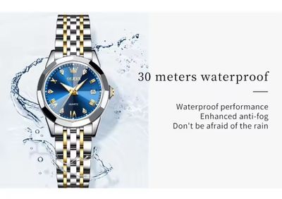 OLEVS 9931 Ladies Chain Watch- Blue Dial- Silver Bezel- Silver+Golden Chain- TF Code OL661CF_img_7
