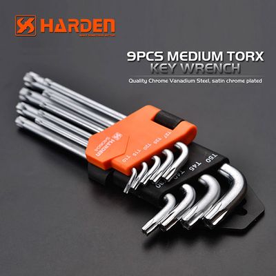 Harden 9Pcs Long Torx Key Wrench Professional L Shaped Long Hexagon Torx Key Wrench 540604_img_4
