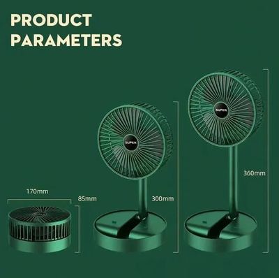 180° Adjustable Air Cooling Fan – Powerful, Easy to Use & Clean | Available at OroBD | Green Color_img_2