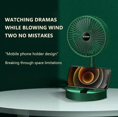 180° Adjustable Air Cooling Fan – Powerful, Easy to Use & Clean | Available at OroBD | Green Color_img_1