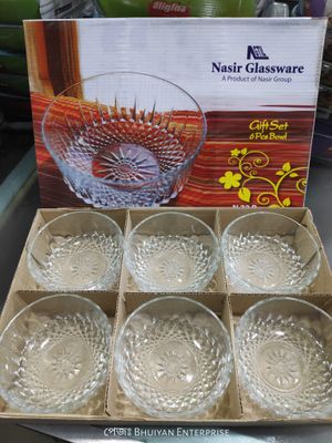 Glass Firni Bati Set 6 pcs-কাচের নাস্তা বাটি সেট -৬ পিছ #22B_img_2