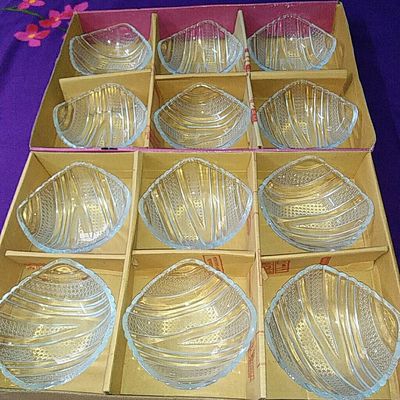 Crystal Glass Firni Set 6 Pcs --কাচের নাস্তা বাটি সেট -৬ পিছ #142B_img_2